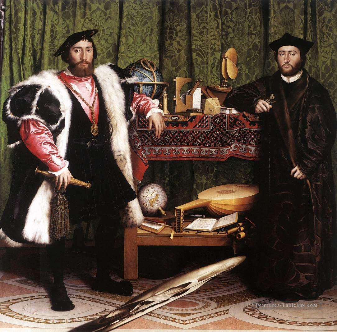 Jean de Dinteville et Georges de Selve Les Ambassadeurs Renaissance Hans Holbein le Jeune Peintures à l'huile